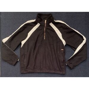 Volcom Sweatshirt Women's Size Medium Black Pullover Zip‎ Collar